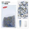 Rhinestones Pequeños Redondos de Punta Azul Claro para Uñas, Rellenar Espacios, Rhinestones Apilados, Accesorios Azules para Uñas, Decoraciones de Uñas Transfronterizas al por Mayor