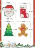Esponja de lavado con estampado de dibujos animados navideños, Esponja de limpieza navideña, Suministro de estropajo quitamanchas para cocina del hogar