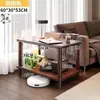 Mesa de centro nueva de lujo ligero y moderna para sala de estar, mesa multifuncional para apartamentos pequeños, uso doméstico simple, de doble capa y de pie, fácil de usar