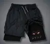 Europa y Estados Unidos Transfronterizos Impresión Digital 3D Pantalones de Fitness de Doble Capa para Adultos Amazon AliExpress Calientes Pantalones Cortos Casuales