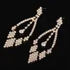 Pendientes de Cadena de Garra con Pedrería Transfronterizos Moda de Comercio Exterior Europeo y Americano Exagerados Accesorios de Novia al por Mayor E321
