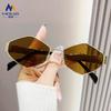 Gafas de Sol Poligonales Retro Estilo Coreano de Moda para Mujer Gafas de Sol para Hombre Celebridad de Internet Moda Callejera Fotográfica Gafas de Sol con Protección UV