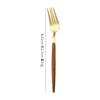 Vajilla de acero inoxidable 410 mango con imitación de veta de madera Portugal hotel cuchillo para bistec tenedor cuchara de postre juego de vajilla venta al por mayor