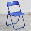 Silla Simple con Respaldo Silla Plegable para el Hogar Ahorradora de Espacio Portátil Silla de Comedor Silla de Oficina Silla de Conferencia Silla de Plástico Silla de Entrenamiento
