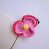 Crochê de lã pequeno animal deitado coelho patinho amarelo pequena raposa amarela porquinho Hello Kitty presilha infantil acessórios de cabelo