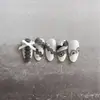Adesivos para Unhas com Renda em Relevo, Padrão de Linhas Transparentes Preto e Branco da Moda, Adesivos de Unha Adesivos Finos e Flexíveis para Decoração, Atacado