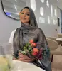 Serie de acuarela de Amazon transfronteriza Chal de poliéster satinado estilo étnico Bufanda para la cabeza de mujer étnica en stock