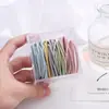 Cubierta de cuero cuerda para el pelo de mujer verano Corea del Sur atar pelo banda de goma negra mujeres atar pelo cuerda fina para el pelo banda pequeña para el pelo no aprieta el pelo