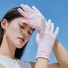 Guantes de protección solar de verano para mujer, finos, para conducir, cortos, con pantalla táctil, con dedos expuestos y antideslizantes.