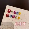 Yihe Arte de Uñas para Niños Nuevo 3-12 Años Bebé Parche para Uñas Niñas Dibujos Animados Lindo Armadura para Manos