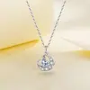 Novo Colar Lua Diamante Coração Feminino Lua Coração Luz Luxo Moda Nicho Design Colar Corrente Clavícula Coração Lua