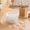 Clipe Transparente de Plástico Acrílico com Adesivo Dupla Face Acessórios de Papelaria Clipe com Adesivo Pasta Caderno Clipe de PP DIY