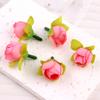 Simulação de pequena rosa Q flor ópera templo chá flor botão corpete flor de pulso acessórios cabeça de rosa atacado