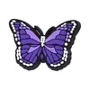 Decorações de tamanco com tema roxo, cogumelos de desenho animado, borboletas, flores, acessórios de sapato DIY, fivelas de sapato de borracha macia em PVC, exclusivamente para vendas transfronteiriças