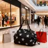 Bolsa Acordeão Bolsa de Compras de Supermercado Bolsa Tote Portátil Enrolável Bolsa Nuvem Bolsa de Armazenamento de Grande Capacidade Bolsa de Compras Dobrável