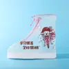Cobre-botas de chuva, resistente ao desgaste, impermeável, antiderrapante, grosso, resistente ao desgaste, adequado para crianças e estudantes, portátil, cobre-sapatos antiderrapante para exterior em PVC