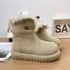 Botas de neve femininas com sola grossa, novo modelo de inverno 2026, botas curtas de uso duplo Birkenstock com forro de pelúcia