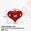 Venta Caliente Angora Rojo Corazón Agujero para Colgar Aceite Brillante DIY Metal Galvanizado Durazno Pulsera Llavero Colgante Material