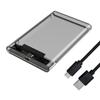 Caja de disco duro transparente USB 3.1 SSD/HDD de 2,5 pulgadas, disco duro de estado sólido mecánico en serie, caja de disco duro móvil para portátil