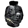 Nuevo Suéter de Calavera de Halloween Serie de Terror 3D Suéter con Capucha de Impresión Digital para Cosplay