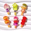 Frutas Transparentes Simuladas Frutas Cristalizadas Acessórios Atacado Artesanal DIY Pingentes de Cola de Creme Materiais para Decoração de Sapato Tamanco Cabelo