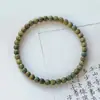 Pulseira Simples de Contas de Buda de Sândalo Verde Antigo Verde Jade Verde Hetian Estilo Antigo Simples Pulseira de Sândalo 4mm para Mulheres Artísticas Atacado