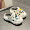 Zapatos de Agujeros de 5 cm Sandalias y Pantuflas de Verano para Mujer para Aumentar la Altura Zapatos de Playa de Moda del Mismo Estilo Famosos en Internet Pantuflas Antideslizantes