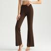 Nuevos Pantalones de Yoga de Cintura Alta Weiman, Pantalones Acampanados, Pantalones Fitness Moldeadores Adelgazantes para Mujer, Pantalones Antibacterianos Nude con Micro-Campana