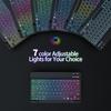 Aplicable a iPad generación transfronteriza gradiente luminoso inalámbrico teclado y ratón traje tableta Bluetooth teclado Español Ruso y Tailandés