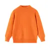 Suéter infantil de lana 100% de tres cabos engrosado, camiseta básica para niños, suéter para niñas, top cálido para niños mayores