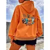 Sudadera con capucha de exportación transfronteriza para mujer Amazon Wish Popular Patrón de calabaza Top Temu Una pieza