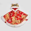 Novo Capa Cabeça de Tigre Estilo Chinês para Bebê Xale de Inverno Infantil e para Criança Pequena Capa Quente com Capuz Cabeça de Tigre Bordada Tradicional
