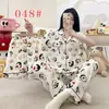 Pijama de mujer para otoño e invierno, conjunto de tres piezas de algodón nube, ropa de casa, estilo lindo y dulce de estudiante 2026