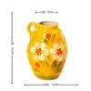 Novo Vaso Cerâmico Colorido Estilo Chinês, Estilo Pastoral Fresco e Restaurador, Pequeno Vaso Cerâmico Pintado à Mão, Decoração Suave para Sala Modelo e Casa de Temporada