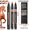 Caneta de Tinta Dourada, Prateada, Cobre, Cromada, Caneta de Tinta para Colorir Modelos Galvanizada, Marcador para Retoque Espelhado, Embalada Individualmente
