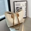 Bolsa Tote de Ombro Grande Capacidade Estilo Coreano 2025, Bolsa para Estudante e Trajeto, Bolsa para Notebook, Bolsa de Mãe, Simples e Estilosa