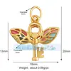 N28 Accesorios para Joyería DIY Collar con Microincrustaciones Hueso de la Fortuna Labios Rojos Ángel Flecha de Cupido Colgante Pequeño