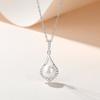 Collar de Plata Esterlina 925 Estilo Coreano Perla de Agua Dulce Diseño Nicho Femenino Microincrustado Colgante de Zirconia Caída ins Cadena Clavícula