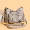 Bolso tote de textura de cuero suave para mujer, nuevo modelo 2026, simple y elegante, bolso versátil para mamá, bolso grande de hombro y cruzado para mujer