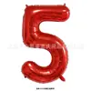 Balões Numéricos Vermelhos de 32 polegadas para o Primeiro Aniversário do Bebê Atmosfera de Festa Feliz Decoração de Cerimônia para Meninos e Meninas