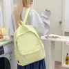 Mochila Versátil Estilo Japonês para Estudante Universitário Grande Capacidade Simples Mochila Escolar Estilo Coreano ins para Aluno do Ensino Médio Cor Sólida Bolsa de Ombro Duplo