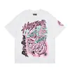 Hermosa Moda Hell Star Ins Mismo Estilo Vintage Estampado Top para Hombre y Mujer Casual a la Moda Algodón Puro Lavable Camiseta de Manga Corta
