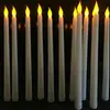 Vela Eletrônica LED Branca Quente com Controle Remoto, Haste Longa de Cera, Halloween, Natal, Vela Longa, Fornecimento Transfronteiriço, Venda Quente