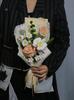 Hecho a mano diy Creativo Casero Alambre Retorcido Rosa Osmanthus Tulipán Tejido Ramo para Sostener Bolsa de Material para Novia