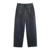 Novidade Outono 2025 Estilo Europeu e Americano Modernos e Únicos Street-Style Versátil Jeans Solto em Formato de Barril Cintura Baixa 5575251