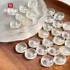 Ágata de Hielo Alto Ping An Kou 15mm Calcedonia Blanca Ping An Kou Accesorios Hechos a Mano para Bricolaje Material de Caballo Adornos Transparentes de Hielo Fábrica al por Mayor