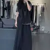 Moda Casual 300mm Camiseta Sin Mangas Ropa de Trabajo Falda Chaleco de Verano Conjunto de Tres Piezas Extra Grande Lana de Oveja