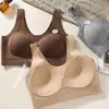 Nueva colección de otoño e invierno: Ropa interior térmica de color base, suave como gelatina, para mujer, con un diseño sin costuras, sin varillas y sin espalda