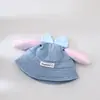 Sombrero de Pescador para Bebé Primavera y Otoño Lindo Oreja Lazo Sombrilla para Niñas Sombrero de Vaquero Sombrero de Cubo a Prueba de Viento para Bebés Otoño e Invierno