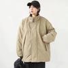 Calças Retrô de Outono e Inverno com Bolso Grande com Aba, Roupa de Trabalho com Capuz de Algodão, Estilo BF Solto Oversize, Jaqueta de Silhueta Casual para Mulheres